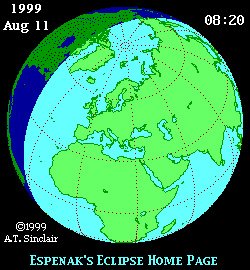 animation over globe
